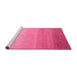 Sideview of Machine Washable Abstract Pink Modern Rug, wshabs4304pnk