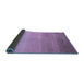 Sideview of Abstract Blue Modern Rug, abs4304blu