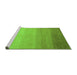 Sideview of Machine Washable Abstract Green Modern Area Rugs, wshabs4304grn