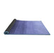 Sideview of Abstract Blue Modern Rug, abs4305blu