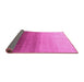 Sideview of Abstract Pink Modern Rug, abs4305pnk