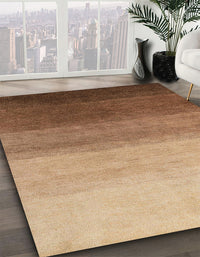 Abstract Saddle Brown Modern Rug, abs4305