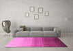 Machine Washable Abstract Pink Modern Rug in a Living Room, wshabs4305pnk