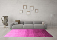 Machine Washable Abstract Pink Modern Rug, wshabs4305pnk