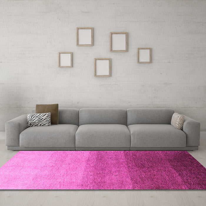 Machine Washable Abstract Pink Modern Rug in a Living Room, wshabs4305pnk