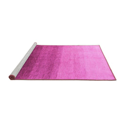 Sideview of Machine Washable Abstract Pink Modern Rug, wshabs4305pnk