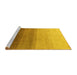 Sideview of Machine Washable Abstract Yellow Modern Rug, wshabs4305yw