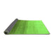 Sideview of Abstract Green Modern Rug, abs4305grn