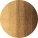 Round Abstract Brown Modern Rug, abs4305brn