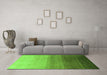 Machine Washable Abstract Green Modern Area Rugs in a Living Room,, wshabs4305grn