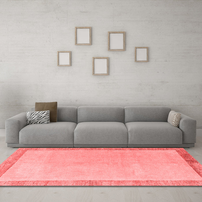 Modern Red Washable Rugs