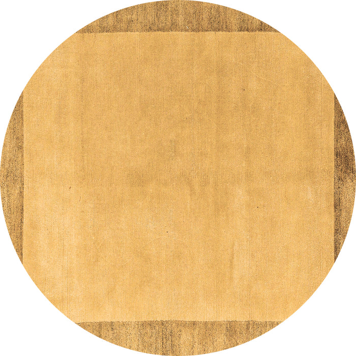 Round Solid Brown Modern Rug, abs4306brn