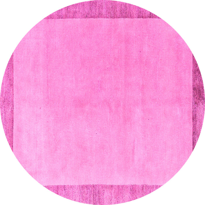 Round Solid Pink Modern Rug, abs4306pnk