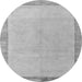 Round Solid Gray Modern Rug, abs4306gry