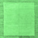 Square Solid Emerald Green Modern Rug, abs4306emgrn