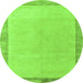 Round Solid Green Modern Rug, abs4306grn