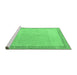 Sideview of Machine Washable Solid Emerald Green Modern Area Rugs, wshabs4306emgrn