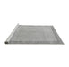 Sideview of Machine Washable Solid Gray Modern Rug, wshabs4306gry