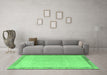 Machine Washable Solid Emerald Green Modern Area Rugs in a Living Room,, wshabs4306emgrn