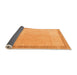 Sideview of Solid Orange Modern Rug, abs4306org