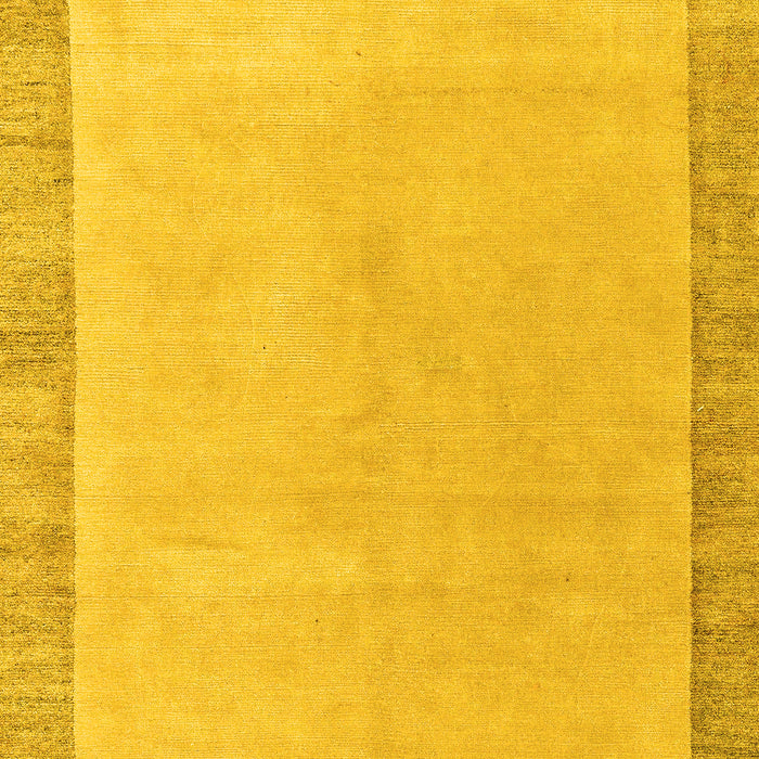 Machine Washable Solid Yellow Modern Rug, wshabs4306yw