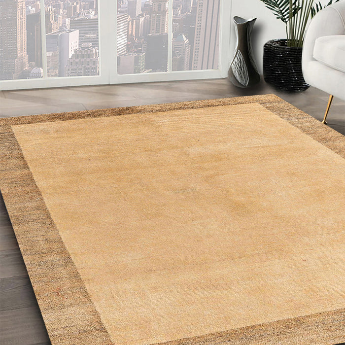 Machine Washable Abstract Orange Rug in a Family Room, wshabs4306