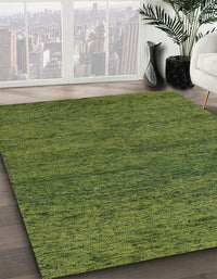 Abstract Green Modern Rug, abs4307