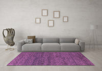 Machine Washable Abstract Purple Modern Rug, wshabs4307pur