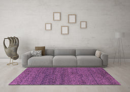 Machine Washable Abstract Purple Modern Area Rugs in a Living Room, wshabs4307pur