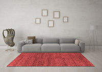 Machine Washable Abstract Red Modern Rug, wshabs4307red