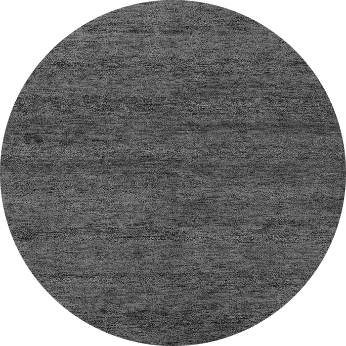 Round Machine Washable Abstract Gray Modern Rug, wshabs4307gry