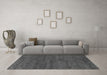 Machine Washable Abstract Gray Modern Rug in a Living Room,, wshabs4307gry