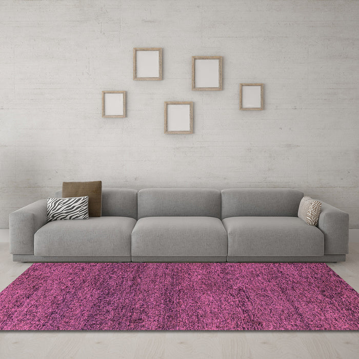 Machine Washable Abstract Pink Modern Rug in a Living Room, wshabs4307pnk