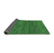 Sideview of Abstract Emerald Green Modern Rug, abs4307emgrn