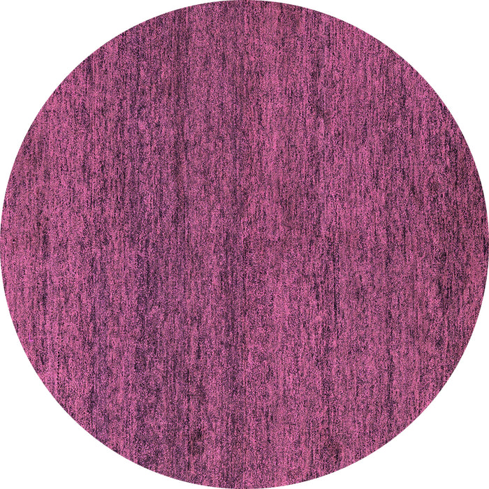 Round Machine Washable Abstract Pink Modern Rug, wshabs4307pnk