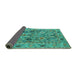 Sideview of Oriental Turquoise Traditional Rug, abs4308turq