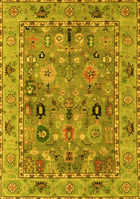 Oriental Yellow Traditional Rug, abs4308yw