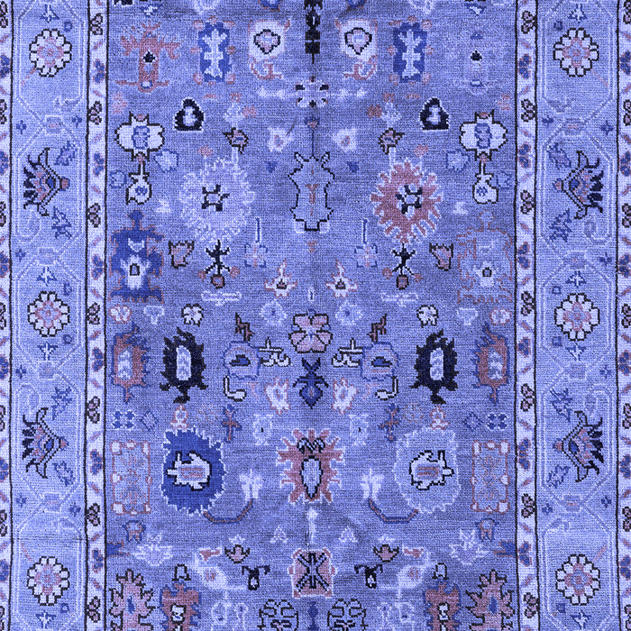 Machine Washable Oriental Blue Traditional Rug, wshabs4308blu