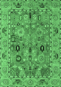 Oriental Emerald Green Traditional Rug, abs4308emgrn