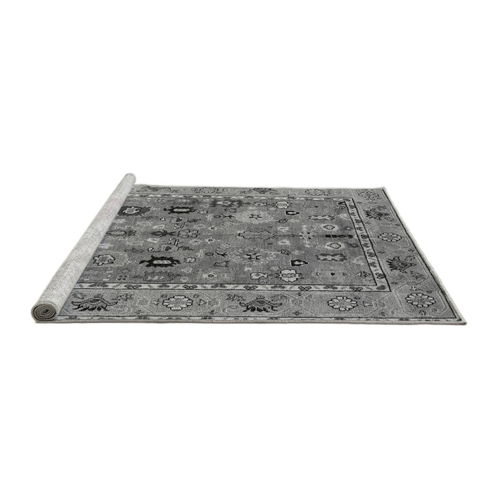 Sideview of Machine Washable Oriental Gray Traditional Rug, wshabs4308gry