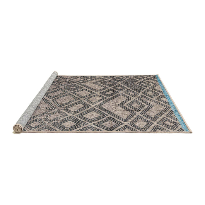 Sideview of Machine Washable Abstract Carbon Gray Rug, wshabs4309