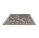 Sideview of Machine Washable Abstract Carbon Gray Rug, wshabs4309