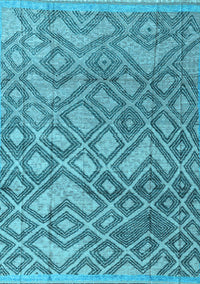 Abstract Light Blue Modern Rug, abs4309lblu