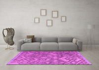 Machine Washable Abstract Pink Modern Rug, wshabs4309pnk