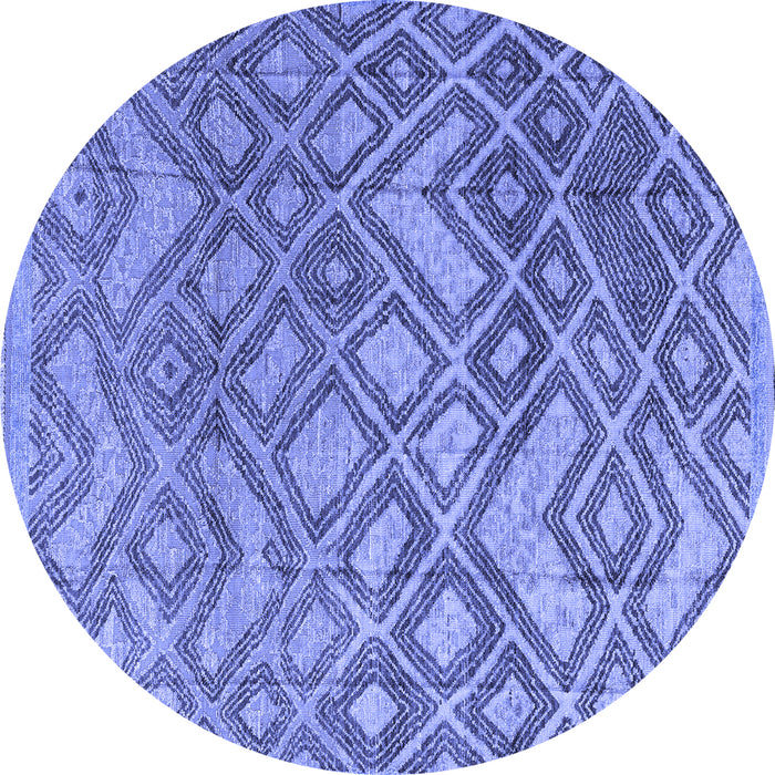 Round Machine Washable Abstract Blue Modern Rug, wshabs4309blu