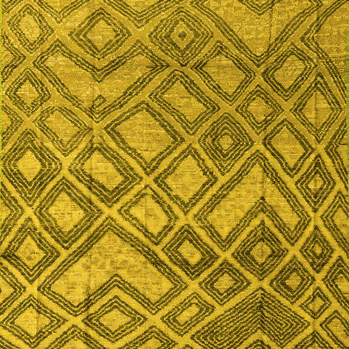 Machine Washable Abstract Yellow Modern Rug, wshabs4309yw