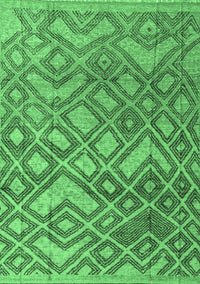 Abstract Emerald Green Modern Rug, abs4309emgrn