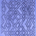 Square Abstract Blue Modern Rug, abs4309blu