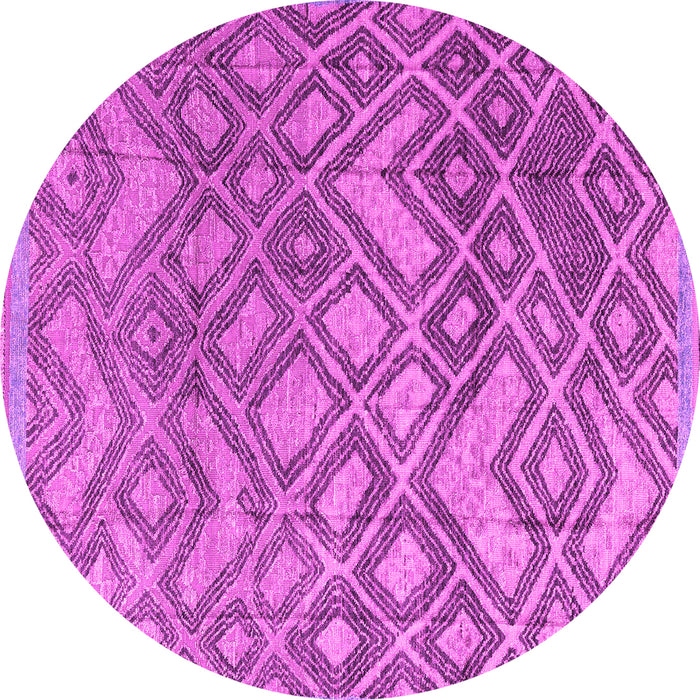 Round Machine Washable Abstract Pink Modern Rug, wshabs4309pnk