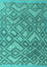 Abstract Turquoise Modern Rug, abs4309turq